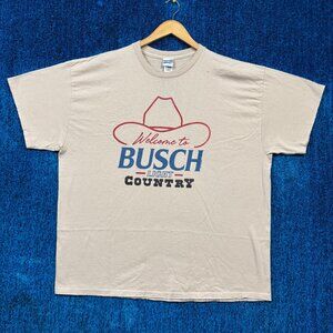 Welcome to Busch Light Country Oversized Beer Promo Tee L